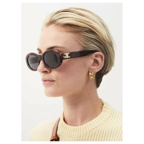 celine triomphe sunglasses brown|Celine online shopping usa.